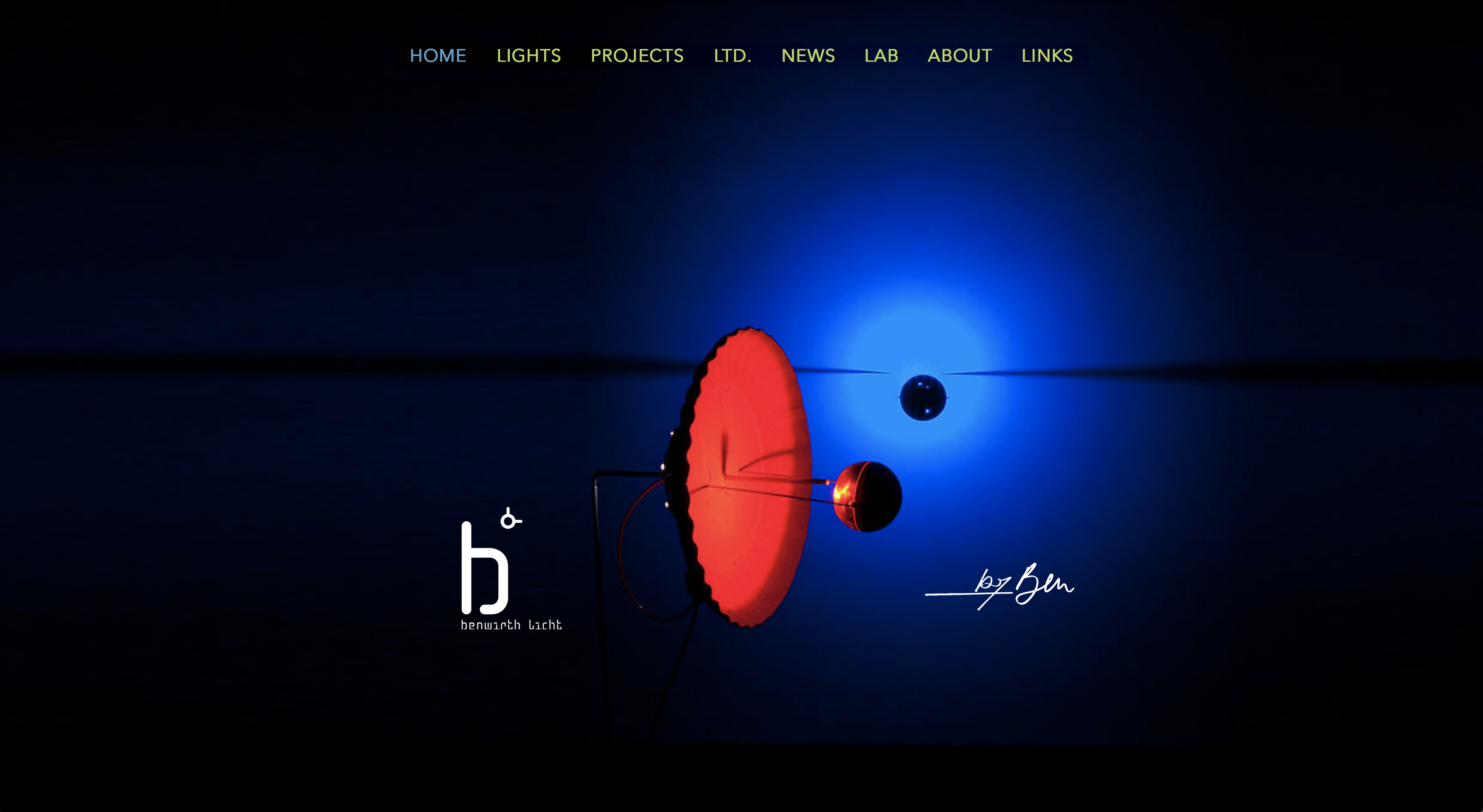 Homepage benwirth licht GmbH